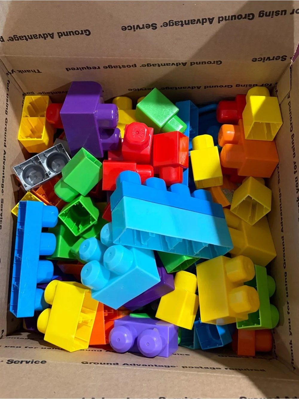 Mega Bloks Building Blocks Lot – 5 lb Bulk Mixed Colors & Sizes